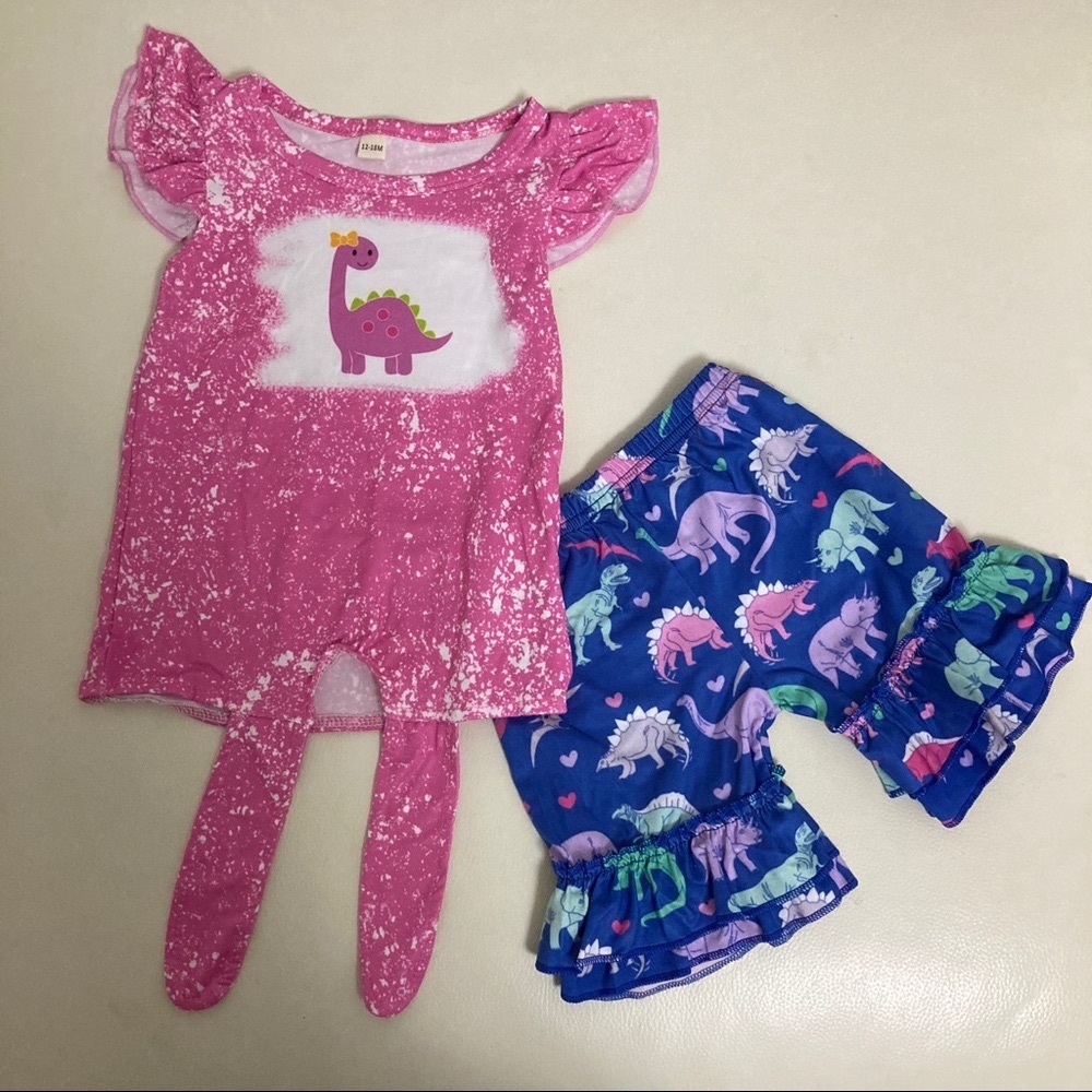 Boutique Dinosaur 🦖🦕  cute pink top shorts set